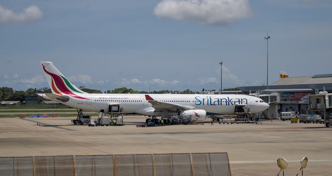 A SriLankan Airlines aircraft